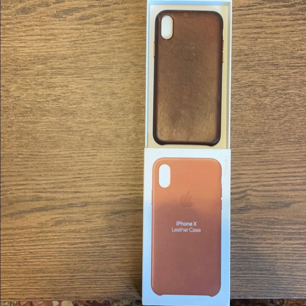 iPhone X leather case